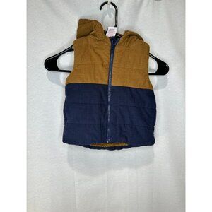 Tommy Bahama Navy/Brown Vest with hood-18m
